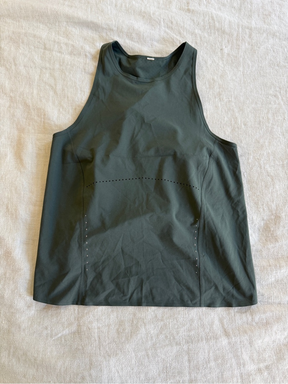 lululemon athletica Dark Green Ventilated Running Tank